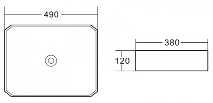 Раковина BelBagno BB1386 49 см