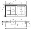 Кухонная мойка Акватон Делия 87 см, графит