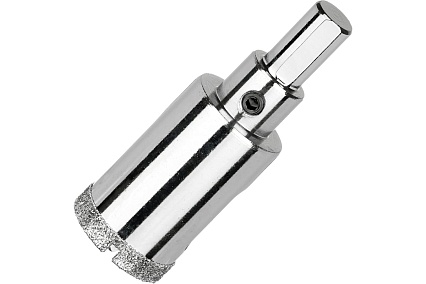 Коронка алмазная по керамограниту и керамике с центрирующим сверлом 25 мм Diamond Industrial DIDCSC025