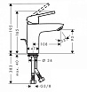 Смеситель для раковины Hansgrohe Logis Loop 71151000