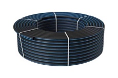 Труба ПЭ ГОСТ для питьевого водоснабжения (синяя полоса) РемоКолор SDR 13,6 PN12,5, 25x2мм, бухта 50м 67-1-125