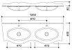 Раковина Caprigo OW15-11017-S 140 см серебро