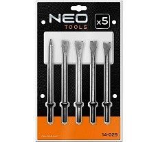 Зубило набор 5 шт для пневматического молотка Neo Tools 14-029