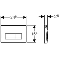 Кнопка смыва Geberit Delta51 115.105.21.1 хром глянцевый (снято с производства)