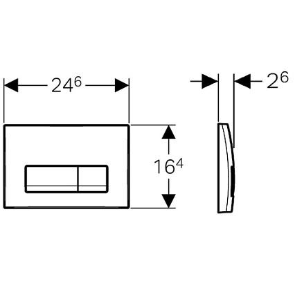 Кнопка смыва Geberit Delta51 115.105.21.1 хром глянцевый (снято с производства)