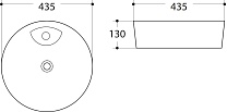 Раковина Art&Max AM-78111 43.5 см белый