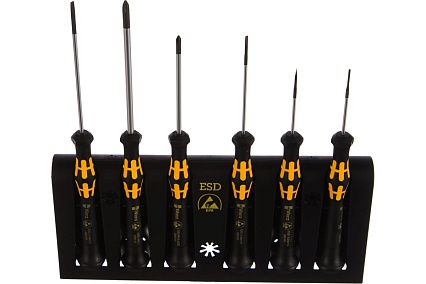 Набор отверток WERA A/6 Electronics Screwdriver Set+Rack 6 шт. WE-030170