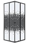 Душевой уголок Niagara Eco NG-1008-14QBLACK 80x80 стекло с рисунком мозаика, черный