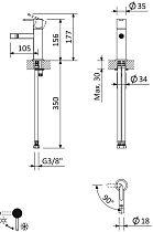 Смеситель для биде Cezares Leaf LEAF-BSM-01-W0 хром