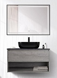 Мебель для ванной BelBagno Kraft 80 см со столешницей, 1 ящик, полка Cemento Grigio