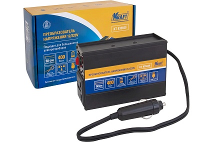 Автомобильный инвертор Kraft 12/220V, 400W KT 835669