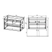 Тумба с раковиной Vincea Gio new 80 см C.Oak