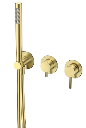 Смеситель для душа AQUAme Siena AQM8805BG золото шлифованное Смеситель для душа AQUAme Siena AQM8805BG золото шлифованное