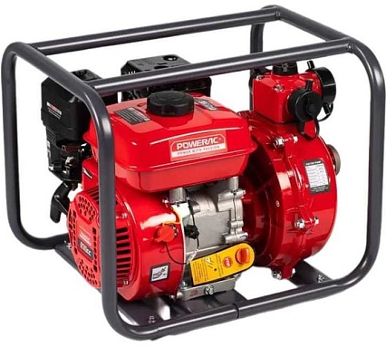 Мотопомпа бензиновая, поверхностный насос POWERAC 50/50-40-40 мм, 7 л.с, 300 л/мин, PRWP20H2