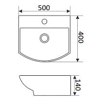 Раковина CeramaLux 78014CMB 50 см