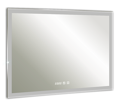 Зеркало Silver Mirrors Гуверт 100x80 см с подсветкой, часами. подогревом