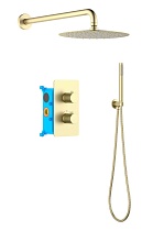 Душевой набор Aquatek Европа AQ1376BG шлифованное золото
