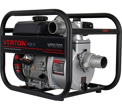 Мотопомпа Verton WP 50/600 7л.с/212см3, 50мм/2", 600л/мин, 36м3/ч, h8м/26, d8мм 01.17548.17552