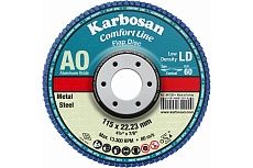 Диск лепестковый (115х22 мм; Р60) Karbosan KAR-981220