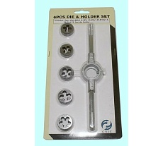 Набор CNIC из 5 штук плашек М6-М12 9ХС + плашкодержатель 6 позиций SC006-1 65517