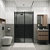 Душевая дверь Grossman Classic 130x195 тонированное, черный матовый 100.K33.04.130.21.10