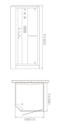 Душевая кабина Orans OLS-SR89101 LS white с паром левая