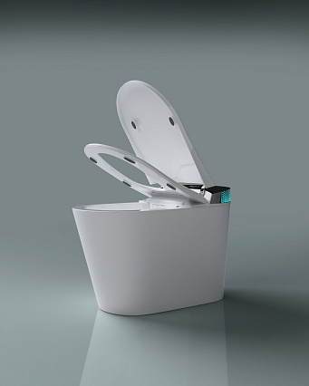 Электронный приставной унитаз Timo TЕ-741B с функцией биде