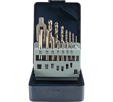 Набор метчиков однопроходных H-Tools M3-M12 HSS-G DIN352 (+ вороток, сверла) 15пр 245004HT