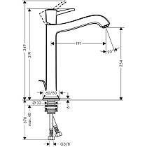 Смеситель для раковины Hansgrohe Metropol Classic 31303000