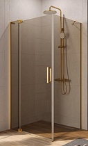 Душевой уголок Cezares Slider SLIDER-AH-1-80-90/100-BR-BORO 80x90/100 бронзовое, брашированное золото
