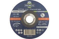 Круг отрезной FORMING CD277 metal&lnox T41, 125x1.2x22.23 PROBOS 27765512