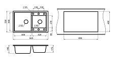 Кухонная мойка Granula GR-8201 82 см базальт