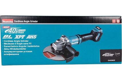 Аккумуляторная угловая шлифовальная машина Makita XGT BL 40В, 230 мм, GA038GZ