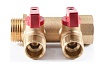 Коллектор с шаровыми кранами PROFACTOR в/н 3/4" х 2 вых 1/2"нар PF MV 264.2