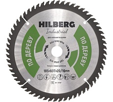 Диск пильный Industrial Дерево (185x20/16 мм; 60Т) Hilberg HW187
