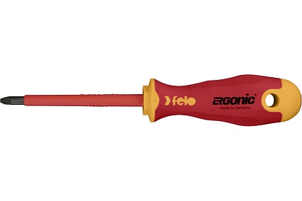 Диэлектрическая крестовая отвертка Felo Ergonic +/- Z 2X 100 41720390