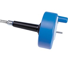 Вертушка для удаления засоров в трубах (до Ф 50 мм, длиной до 7.6 метров, нейлоновый барабан, с подключением для шуруповерта) КРОКОЧИСТ 51723-6-8