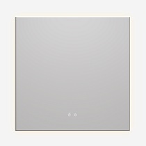 Зеркало Vincea VLM-4F800GM-2 80x80 см, сенсорный выключатель, антипар, диммер, вороненая сталь