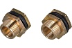 Штуцер для врезки в бочку 1/2" ВР х 3/4" НР + уплотнитель, 2 шт HG 1649809