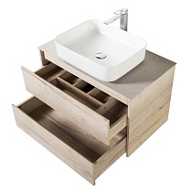 Мебель для ванной BelBagno Kraft 100 см со столешницей Rovere Galifax Bianco