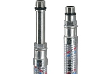 Подводка для смесителя PROFLINE LUXE 150 см, нержавеющая сталь с полимерным покрытием, пара (2 штуки) УТ-00021979