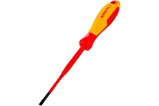 Отвертка Knipex VDE шлицевая плоская SL 3.5x0.6x100 мм, тонкая, длина 202 мм KN-982035SL