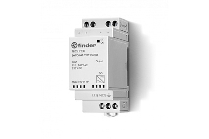 Импульсный источник питания Finder вход 110-240в Ac/220в Dc, выход 24в Dc, 25вт, 1а, 782512302400