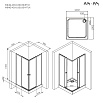 Душевой уголок Am.Pm X-Joy W94G-403-100100-BТ1К 100x100 прозрачный, черный матовый