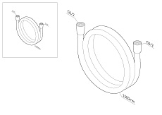 Душевой шланг Am.Pm F0415100 150 см PVC, хром