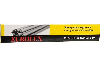 Электрод Евролюкс МР-3 3 мм, 1 кг Eurolux 900/71/6/92