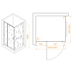 Душевой уголок RGW Passage PA-078-1B (RGW PA-008B + Z-060-2B) 100x90 прозрачное, черный 3508078109-14