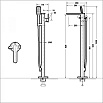 Напольный смеситель Bravat Gina F665104C-B3