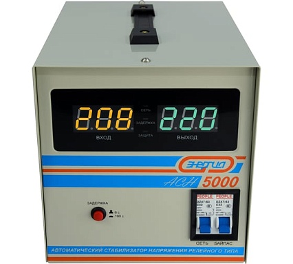 Стабилизатор с цифровым дисплеем Энергия АСН-5000 Е0101-0114