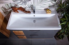 Мебель для ванной Бриклаер Форест 100 см дуб золотой/антрацит